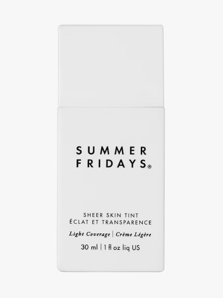 Summer Fridays Sheer Skin Tint in branded component on a light gray background